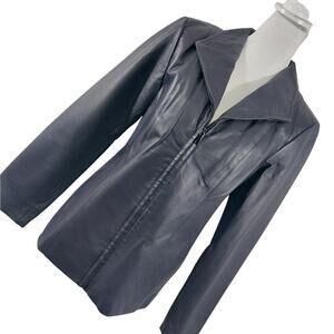 NWOT! EAST 5TH! LAVENDER PURPLE GENUINE LEATHER ZIPPER FRONT JACKET, COAT! SZ M